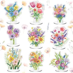 9 Pcs Diamond Painting Table Decorations