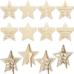 DIY 3D 4th of July Stars Wood Crafts