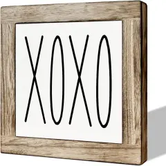 Summer Vibes XOXO Wooden Box Sign &ndash; Beach-Inspired Rustic Tabletop Decor for a Relaxing Summer Atmosphere