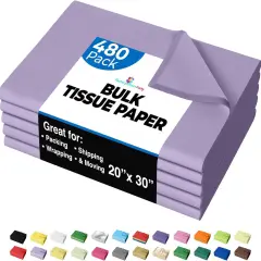 Tissue Paper for Gift Bags -20" X 30" Bulk Tissue Paper Dark Blue 480 Sheets - 10lb Newsprint for Packing, Birthday Gift Box Filler, Packing Supplies for Moving SuppliesLavender