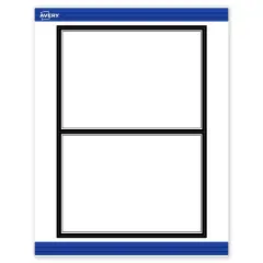 Avery Printable Rectangle Invitation Cards, Double Black Border, 5" x 7", Matte White Rectangle Invitation Cards, Laser/Inkjet, 20ct, Great for Invitation Cards