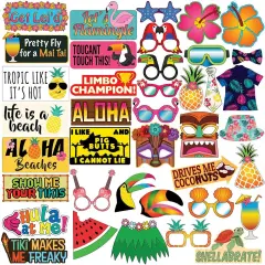 40 pcs Luau Party Photo Prop Set