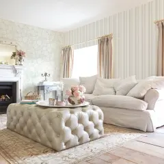 Rachel Ashwell Watercolour Stripe Green Wallpaper