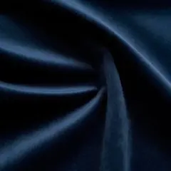 Giselle Velvet Upholstery Fabric 100% Polyester, 55" Wide, Flame Resistant & Durable Navy