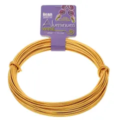 The Beadsmith 12-Gauge Anodized Aluminum Wire for Jewelry Making, Metal Wire for Wrapping Light Gold