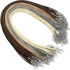 100 Pcs Waxed Necklace Cords for Jewelry Making(Multicolor-B, 18 Inches)