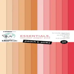 Studio Light Essentials Unicolor Paper Pad 11.81"X5.9" -Nr. 292 Peach & Pinks
