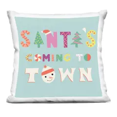 Stupell Industries Whimsical Santa's Coming To Town Decorative Printed Pillow design by Sazerelli Designs, 18 x 7 x 18