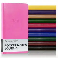 Pocket Notes Leather Journal by Gallery Leather - 6"x3.25" Acadia Hope