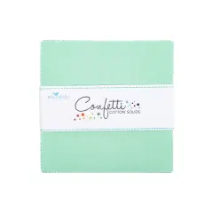Confetti Cotton 5" Square Pack (Charm Pack / 5" Stacker) in Sweet Mint byfor Riley Blake (5-120-SWEETMINT-42)