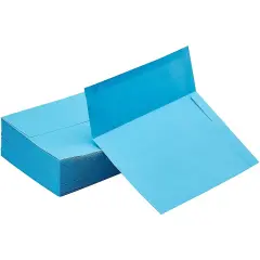 100 Pack 5x7 Invitation Envelopes, A7 Gummed Seal Square-Flap Invite Envelope for Wedding, Holiday, Birthday, Baby Shower - Aqua Blue - 120 GSM - 5.25 x 7.25 inch