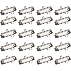 20-Pack Mountable Clipboard Clips with Screws - 4 inch Metal Clamp with Rubber Grip and Hanging Hole for Office, School, Classroom (Silver)