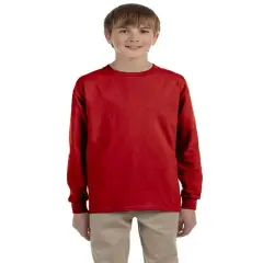 Jerzees&reg; Youth Dri-Power Active Long-Sleeve T-Shirt TRUE RED