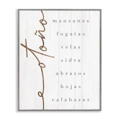 Stupell Industries Esencia del Oto&ntilde;o Framed Giclee Art Gray Framed