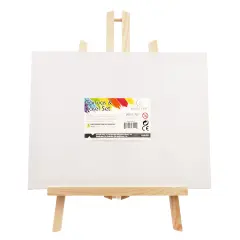 Angels Craft Wrapped Canvas & Wooden Easel Set &ndash; Art Painting Duo Kit for Artists & Beginners