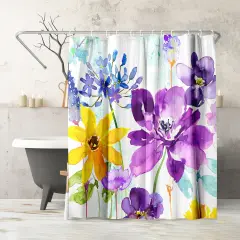 Floral Shimmer by Harrison Ripley Shower Curtain 71" x 74"