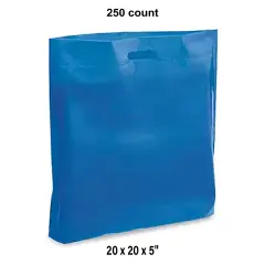 Affordable Die Cut Handle Bags for Retail Strong & Eco-Friendly for 20 x 20 x 5" Blue