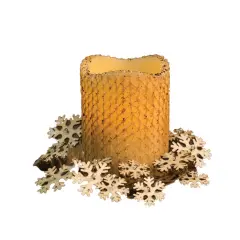 Glitter Vintage Snowflake Ring 3.5"