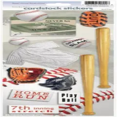 Paper House Baseball Cardstock Stickers