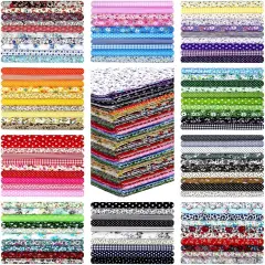 100 Pieces 10 x 10 Inches Cotton Fabric Squares Patchwork Quilting Fabric Bundles (Floral)
