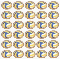 30 x Volleyball Themed Edible Cupcake Toppers | Uncut on Wafer Sheet- Qty 30-1.5&rdquo; each