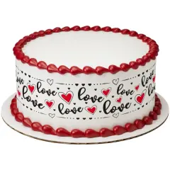 Love Edible Cake Topper Image Strips