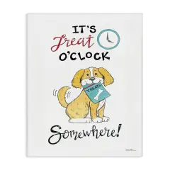 Stupell Industries Treat o'Clock Somewhere Canvas Wall Art Design by Deb Strain