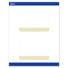 Avery Printable Rounded Corner Postcards with Sure Feed Technology, Pre-Printed Gold Lace Trim Pattern, Matte White, 4.25" x 5.5", Laser & Inkjet Compatible, 20 Total