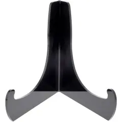 Plymor Black Acrylic 60-Degree Angle Easel With Deep Support Ledges, 9" H x 9" W x 7.25" D