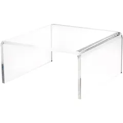 Plymor Clear Acrylic Short Square Display Riser, 5" H x 10" W x 10" D (3/8" thick)