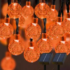 2 Pack Total 120LED 72FT Solar String Lights(Orange)