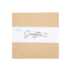 Confetti Cotton 5" Square Pack (Charm Pack / 5" Stacker) in Palomino byfor Riley Blake (5-120-PALOMINO-42)