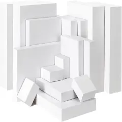 16 Pack Gift Boxes with Lids White Gift Boxes Bulk for Presents, Assorted Sizes for Wrapping Gifts, Bridesmaid Proposal Boxes Clothes Holidays Birthday