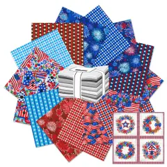 Independence Day Fat Quarter Bundle by Elena Vladykina for Robert Kaufman (FQ-2106-15)