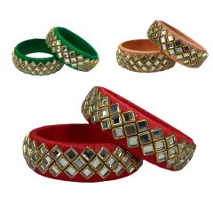 Indian Silk Thread Bangles for Women Traditional Kundan Bracelet Return Gifts Hippie Jewelry Bollywood Bracelet Gift for Her - Indian Bridal Set Thread Bangle