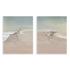 Stupell Industries Shorebirds on the Sand 2pc Wall Plaque Set By Danhui Nai
