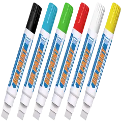 U-Mark DR. PAINT&trade; Extra Broad Tip Window Paint Marker 6pk - 1 ea. bk, bl, gr, rd, wh, yl