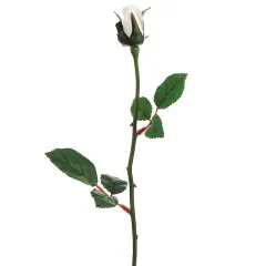 Allstate Single Long Stem Rose Bud Artificial Floral Spray - 23" - Cream Ivory
