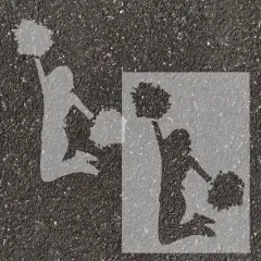 Cheerleader Parking Space Stencil | High School Senior Parking Spot Stencil | Reusable Stencil | Stencil Ease |