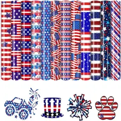 12pcs 12''x 10''Independent Day HTV Patriotic Heat Transfer Vinyl