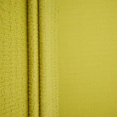 Bubble Jersey Crepe Fabric 95% Polyester 5% Spandex, Heavyweight Stretch 59" Wide CHARTREUSE