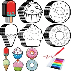30 Pcs Crafts Color Your Own Magnet for Kids