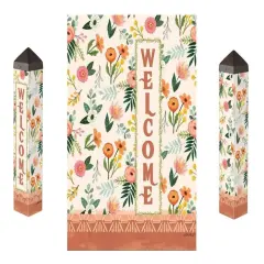 Terra Flora Art Pole 20 Inches Tall Painted Peace Decoration