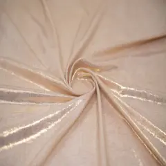 Claudette Creased Foiled Spandex Fabric Ivory/Gold