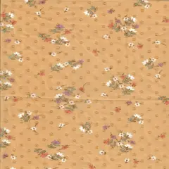 1 Yard Swiss Dot Chiffon, Ditsy Floral Woven Fabric Sheer Light Drapery 57/58" Width TAN