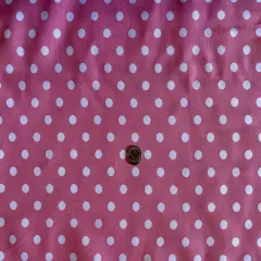 1 Yard Multi Color Small Polka Dot Poly Cotton Fabric for Crafts Bedding Sewing Masks 60" Width Coral-White