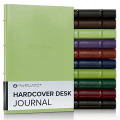 Hardcover Desk Journal by Gallery Leather - 8"x5.5" Camden Kiwi