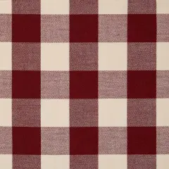 Buffalo Crimson - Red & Burgundy Check & Houndstooth,Plaid Upholstery Fabric 54 Inches"