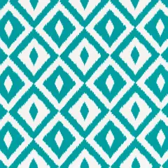 Teal - Aqua & Teal Abstract & Geometric,Diamonds Upholstery Fabric 54 Inches"