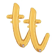 Betallic&reg; 24 inch Script Letter T Gold Air Fill Only